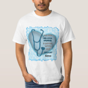 Blue Heart ObGyn Nurse T-Shirt