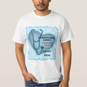 Blue Heart Orthopedic Nurse T-Shirt