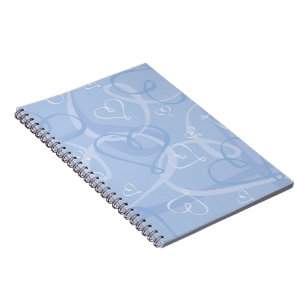 Blue heart pattern notebook