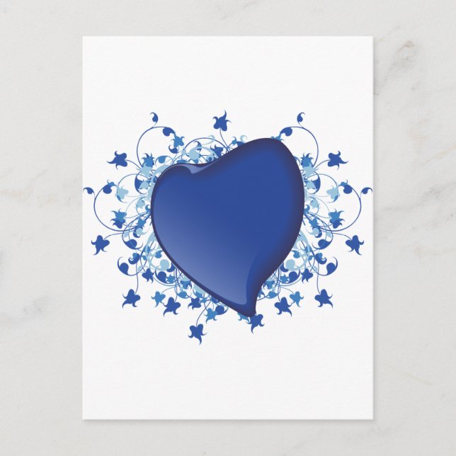 Blue Heart Postcard (Front)