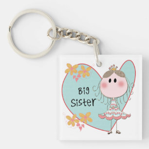 Blue Heart Princess Big Sister Keychain