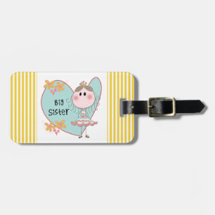 Blue Heart Princess Big Sister Luggage Tag