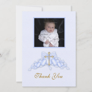 Blue Heart Religious Photo Card
