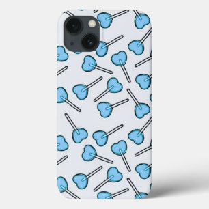 Blue heart shaped Lollipops iPhone 13 Case