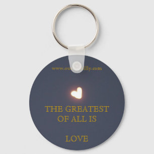 blue heart shaped moon key chain