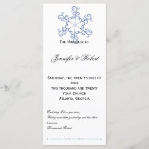 Blue Heart Snowflake Programme de mariage