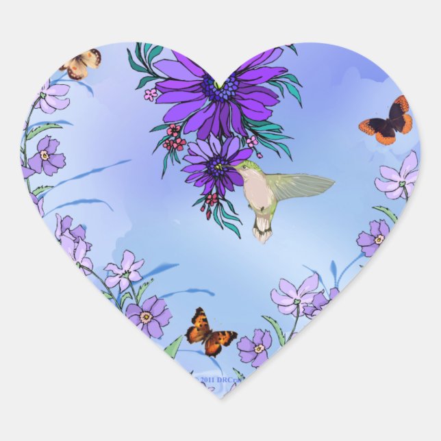 Blue heart sticker (Front)