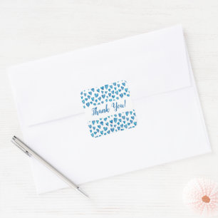 Blue Heart Thank You Sticker