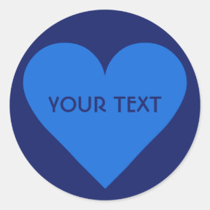 Blue Heart Valentine custom stickers