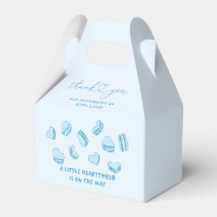 Blue Hearts Boys Valentine Baby Shower Favor Box