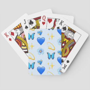 Blue Hearts-Create Your Own (CYO) - Playing Card