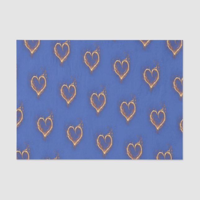 Blue Hearts - Create Your Own (CYO) - Tissue Paper (Front)