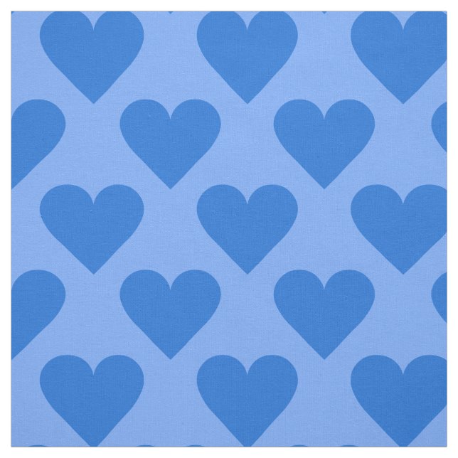 Blue Hearts custom fabric (Swatch)