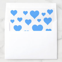 Blue Hearts Envelope Liner For Baby Boy Card