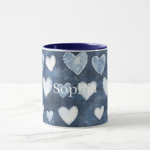 Blue Hearts Mug