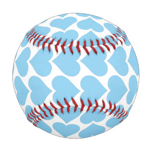 Blue Hearts Pattern, Romantic, Love Baseball