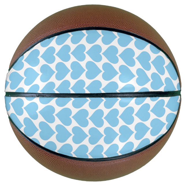 Blue Hearts Pattern, Romantic, Love Basketball (Front)