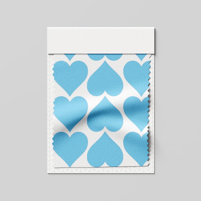 Blue Hearts Pattern, Romantic, Love Fabric (Creator Uploaded)