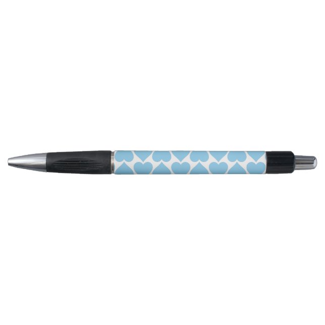 Blue Hearts Pattern, Romantic, Love Pen (Front)