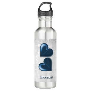 Blue Hearts Personalized 710 Ml Water Bottle