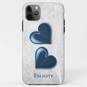 Blue Hearts Personalized Case-Mate iPhone Case