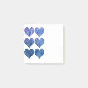 Blue Hearts Post-it Notes