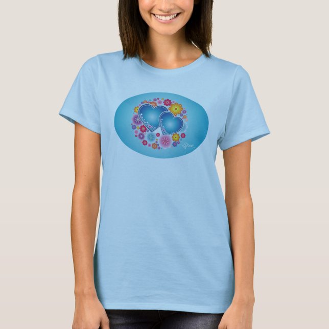 Blue hearts T-Shirt (Front)