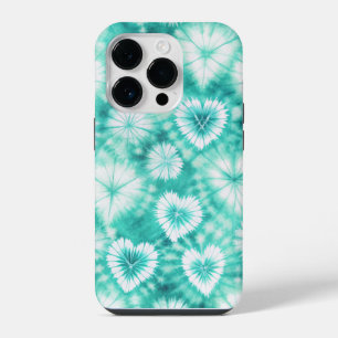 Blue Hearts Tie Dye iPhone 14 Pro Case