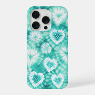 Blue Hearts Tie Dye iPhone 15 Pro Case