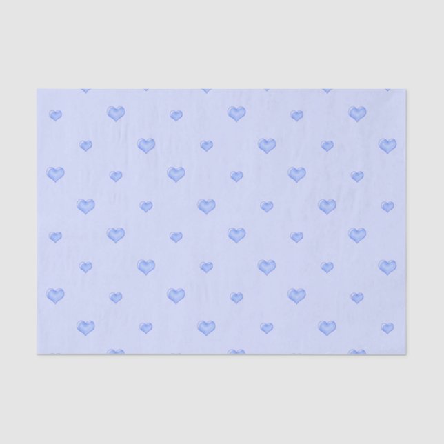 Blue Hearts Tissue Paper (Front)