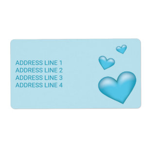 Blue Hearts With Custom Text