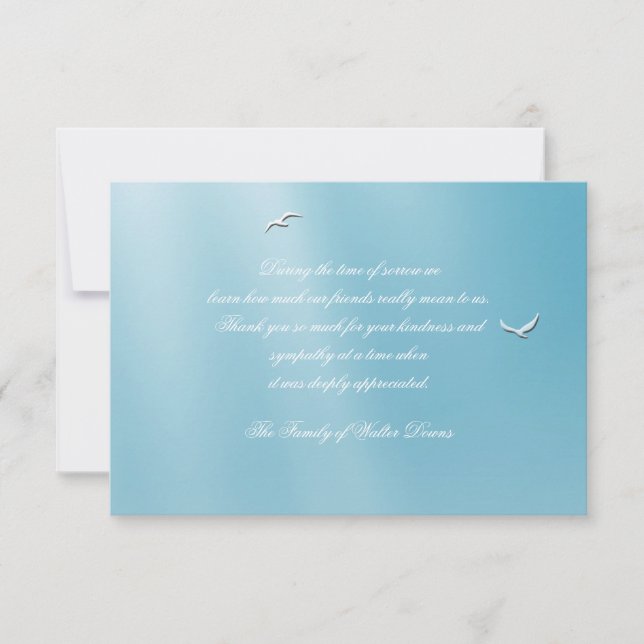 Blue Heaven Bereavement Thank You Notecard (Front)