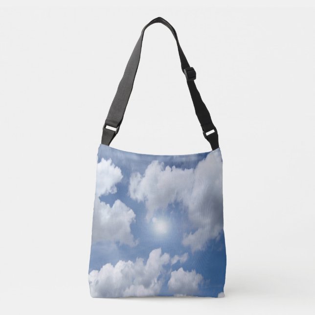 Blue Heaven Clouds I + your text & ideas Crossbody Bag (Front)