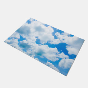 Blue Heaven Clouds II + your text & ideas Doormat