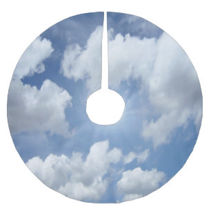 Blue Heaven Clouds + your ideas Brushed Polyester Tree Skirt