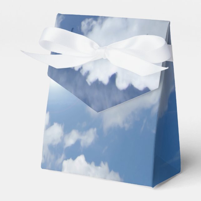Blue Heaven Clouds + your ideas Favor Box (Front Side)