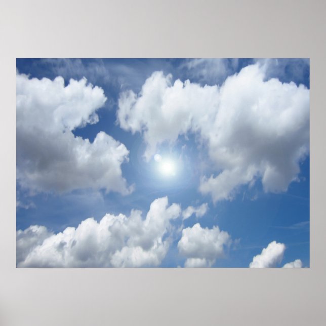 Blue Heaven Clouds + your ideas Poster (Front)