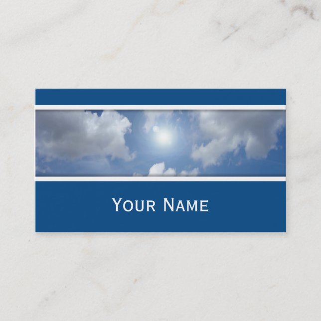 Blue Heaven Clouds + your text Business Card (Front)