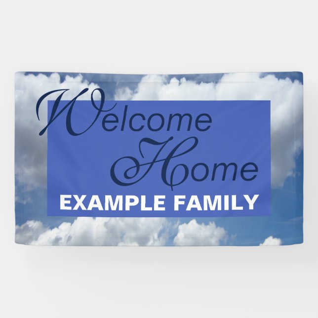 Blue Heaven Clouds + your text & ideas Banner (Horizontal)