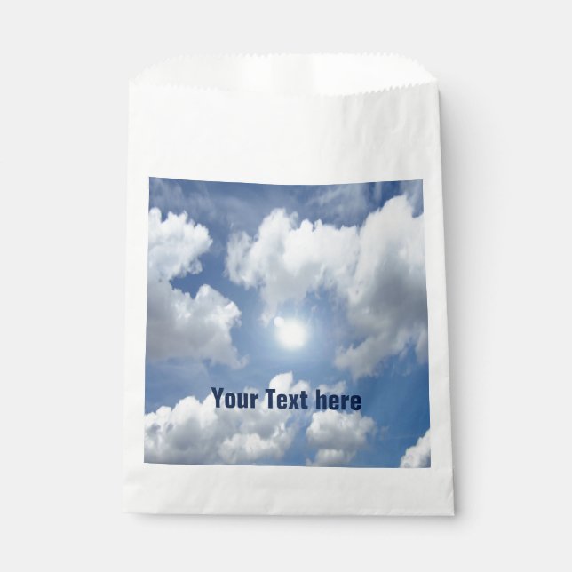 Blue Heaven Clouds + your text & ideas Favour Bag (Front)
