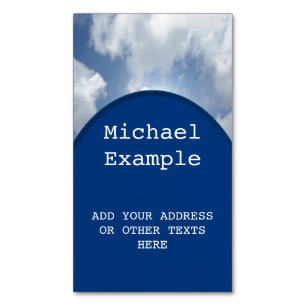 Blue Heaven Clouds + your text & ideas Magnetic Business Card