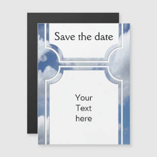 Blue Heaven Clouds + your text & ideas Magnetic Invitation
