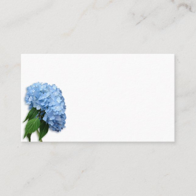 Blue Heaven Floral Blank Cartes d'escorte (Devant)