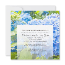 Blue Heaven, floral, wedding invitation set