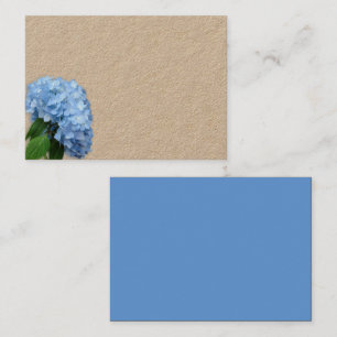 Blue Heaven Hydrangea Flower Blank White Place Card
