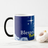 Blue heaven with White Clouds and Golden Cross