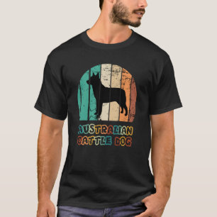 Blue Heeler Australian Cattle Dog Vintage Sunset   T-Shirt