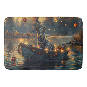 Blue Heeler Christmas Festive Voyage Bath Mat