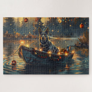 Blue Heeler Christmas Festive Voyage Jigsaw Puzzle