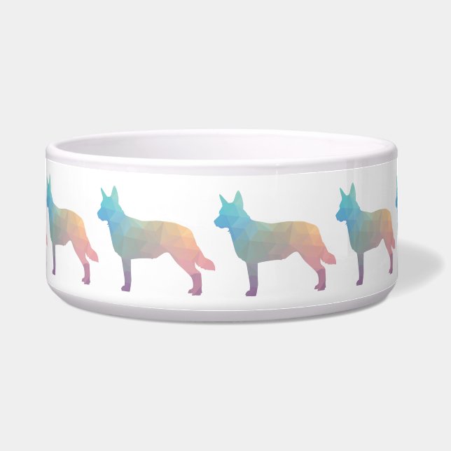 Blue Heeler Dog Breed Silhouette Geo Pastel (Front)